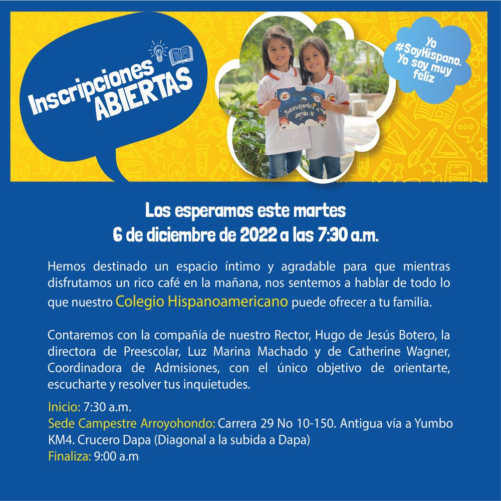 Open House Diciembre Colegio Hispanoamericano